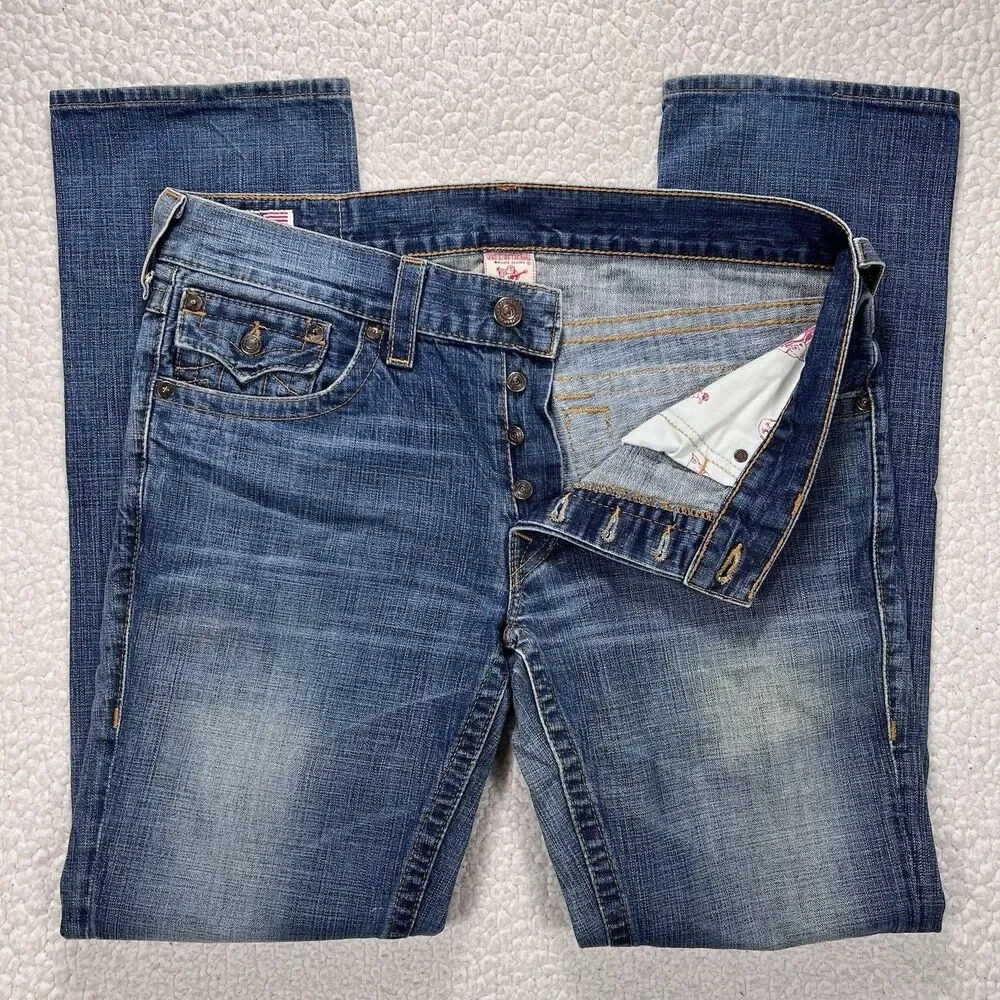 True Religion Zach Jeans Men’s 36 USA Y2K‎ Straight Leg Denim Streetwear
